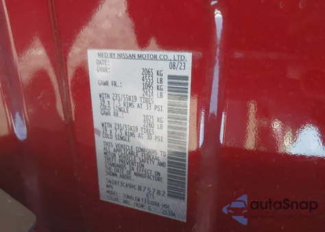 2023 Nissan Rogue Sl Fwd из США, поврежденный, VIN 5N1BT3CA9PC875782